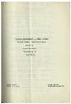Moe Howard's 10pp. Script Dated April 1953 for The Three Stooges Film ''Pals and Gals'', Working Title ''Cuckoo Westerners'' -- Moe's Notes on Back Cover -- With Extra 2pp. Shot List -- Very Good